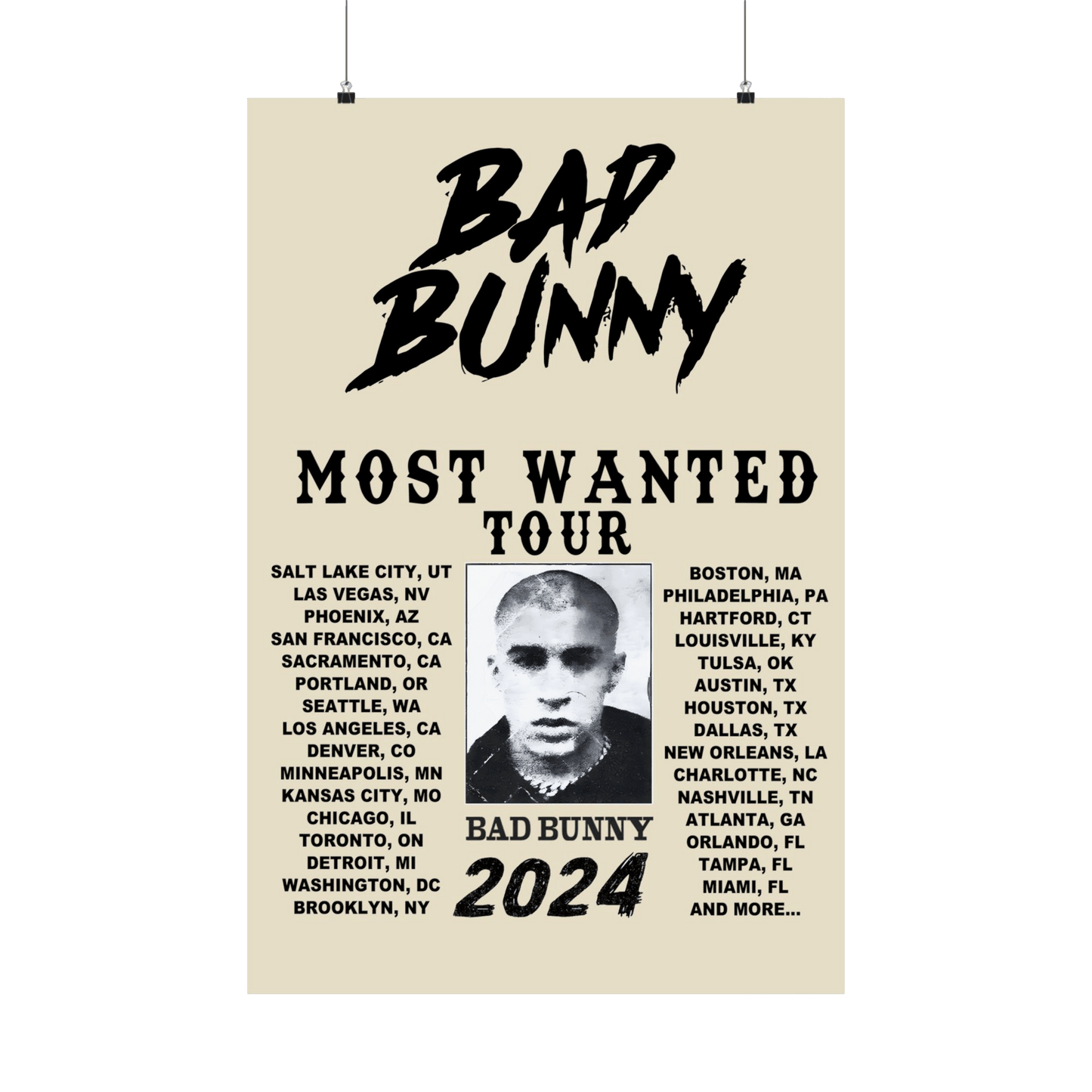 Most Wanted Tour Merch - Tour Poster