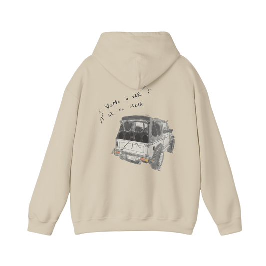 Bad Bunny Merch - DTMF Cream Vamos A Ver Si Es Velda Hoodie