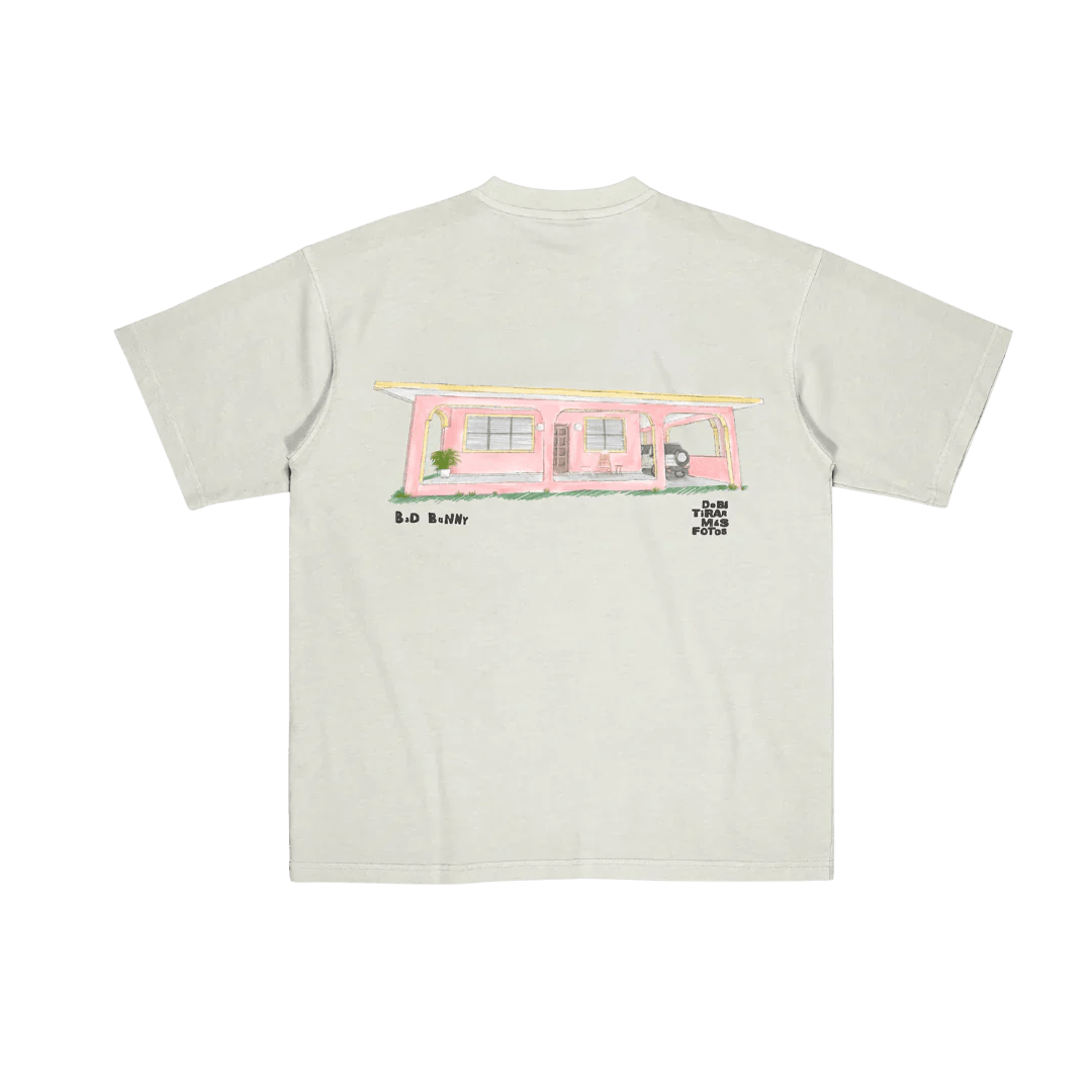 Bad Bunny Merch - DTFM White La Casita T-Shirt