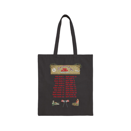 DTMF Merch - Concho Tour Dates Black Tote Bag